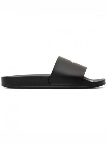 Logo Print Band Slippers Black - OFF WHITE - BALAAN 1