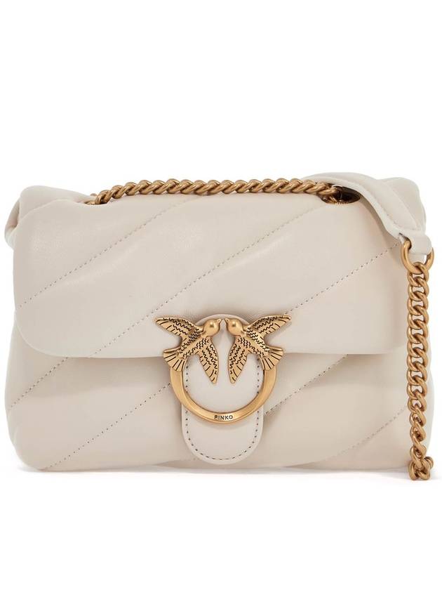 mini love puff quilted bag white silk chain shoulder - PINKO - BALAAN 1