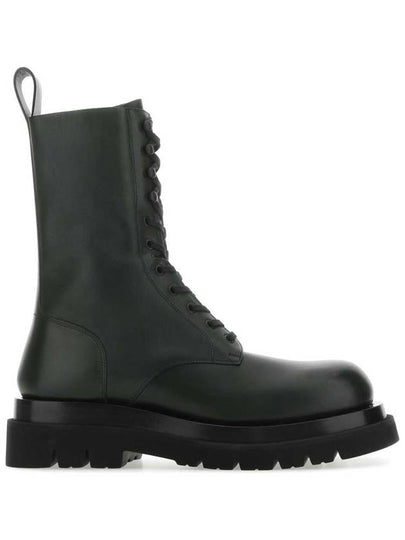 Lug Lace-Up Worker Boots Bottle Green - BOTTEGA VENETA - BALAAN 2