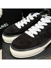 Men's Sneakers CC Point Suede Black - CHANEL - BALAAN 4