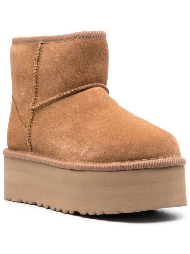 Classic Mini Platform Suede Winter Boots Chestnut - UGG - BALAAN 3