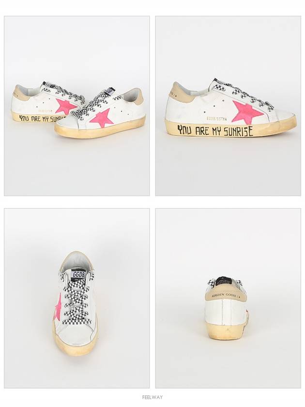 Superstar Suede Star Low Top Sneakers White Pink - GOLDEN GOOSE - BALAAN 4