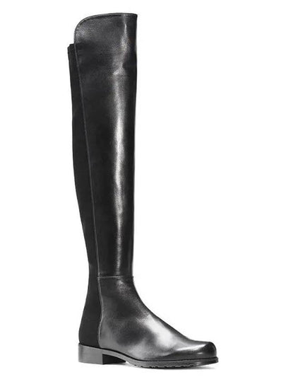 5050 Stretch Flat Boot BLACK NAPPA - STUART WEITZMAN - BALAAN 2