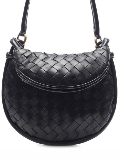 Intrecciato Gemelli Small Shoulder Bag Black - BOTTEGA VENETA - BALAAN 2