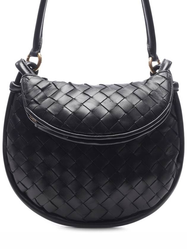 Intrecciato Gemelli Small Shoulder Bag Black - BOTTEGA VENETA - BALAAN 3