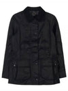 Beadnell Wax Zip-up Jacket Black - BARBOUR - BALAAN 2