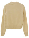 Face Patch Crop Cardigan Biscuit Beige - ACNE STUDIOS - BALAAN 4