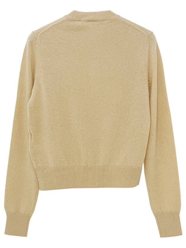 Face Patch Crop Cardigan Biscuit Beige - ACNE STUDIOS - BALAAN 4