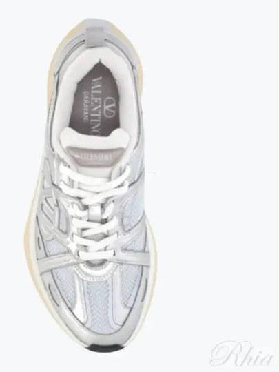 V Logo Low Top Sneakers Silver - VALENTINO - BALAAN 2