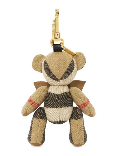 Checked Bear Keychain Beige - BURBERRY - BALAAN 4