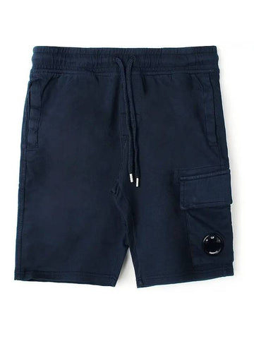 Lens Patch Fleece Training Shorts Navy - CP COMPANY - BALAAN 1