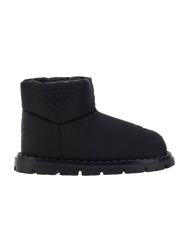 Triangle Logo Winter Boots Black - PRADA - BALAAN 1