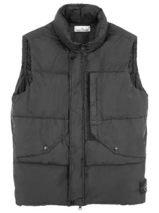 Wappen Patch Garment Dyed Kring Clips Down Vest Dark Gray Men s Jacket 270903 - STONE ISLAND - BALAAN 1