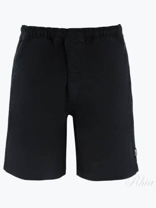 112282 Black Brushed Beach Shorts - STUSSY - BALAAN 1