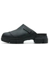 Logo Patch Rubber Mule Black - GANNI - 2