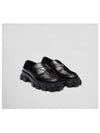 Monolith Brushed Leather Loafers Black - PRADA - BALAAN 3