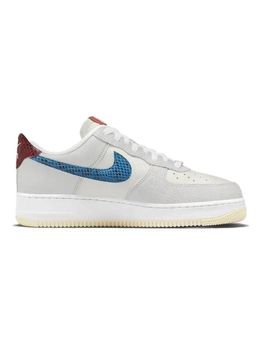 Air Force 1 Low 5 On It Low Top Sneakers Grey Fog Imperial Blue - NIKE - BALAAN 1