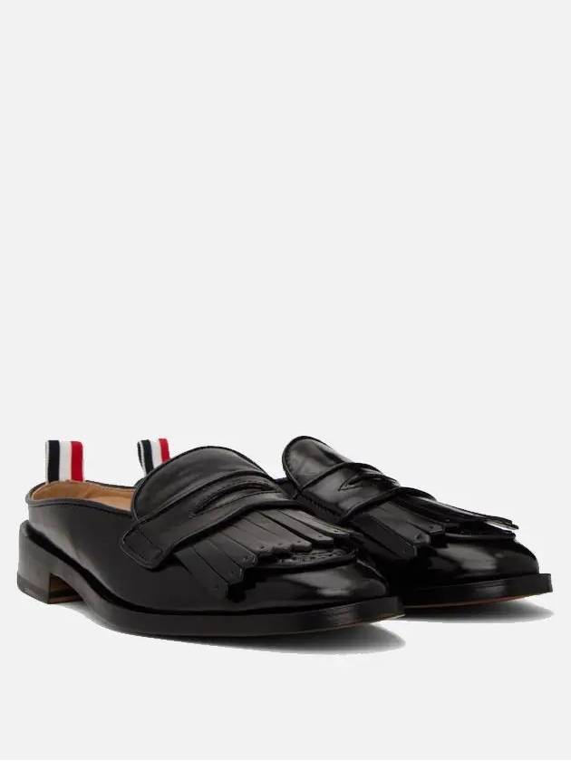 Men's Kilt Varsity Patent Penny Mule Loafer Black - THOM BROWNE - BALAAN 3