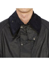 Men's Beaufort Wax Jacket Navy - BARBOUR - BALAAN 11