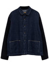 Army denim jacket 80470030003 INDIGO - NIGEL CABOURN - BALAAN 1