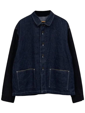 Army denim jacket 80470030003 INDIGO - NIGEL CABOURN - BALAAN 1