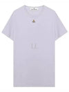 Embroidered Logo Short Sleeve T-Shirt Violet - VIVIENNE WESTWOOD - BALAAN 2