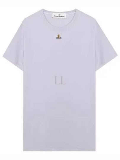 Embroidered Logo Short Sleeve T-Shirt Violet - VIVIENNE WESTWOOD - BALAAN 2