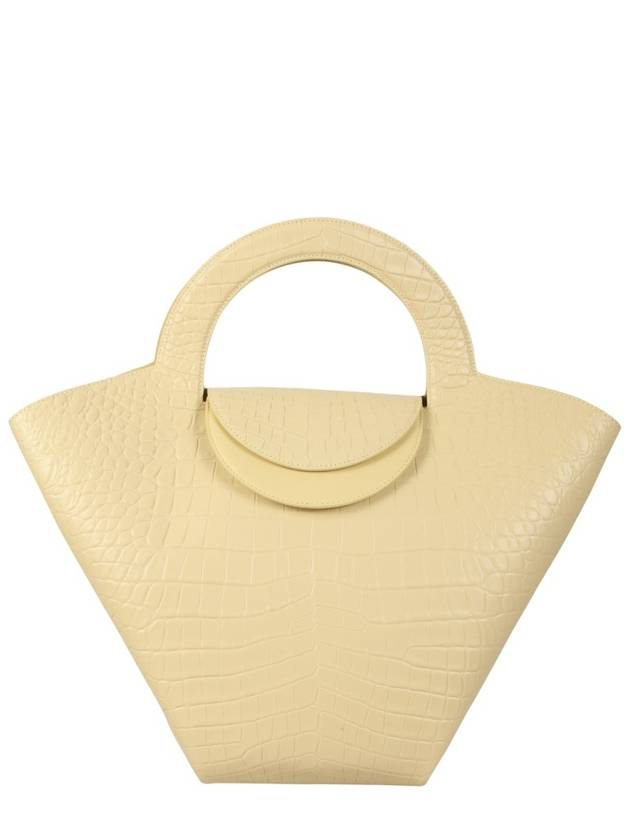 Stone Crocodile Embossed Basket Tote Bag Sand - BOTTEGA VENETA - BALAAN 2