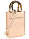 Sunshine Shopper Small Leather Tote Bag Pink - FENDI - BALAAN 5