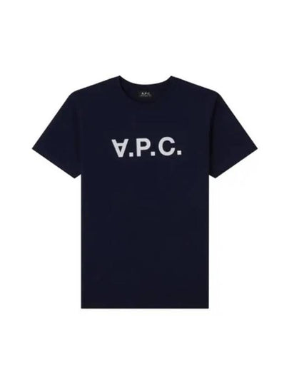 VPC Logo Organic Cotton Short Sleeve T-Shirt Navy - A.P.C. - BALAAN 2