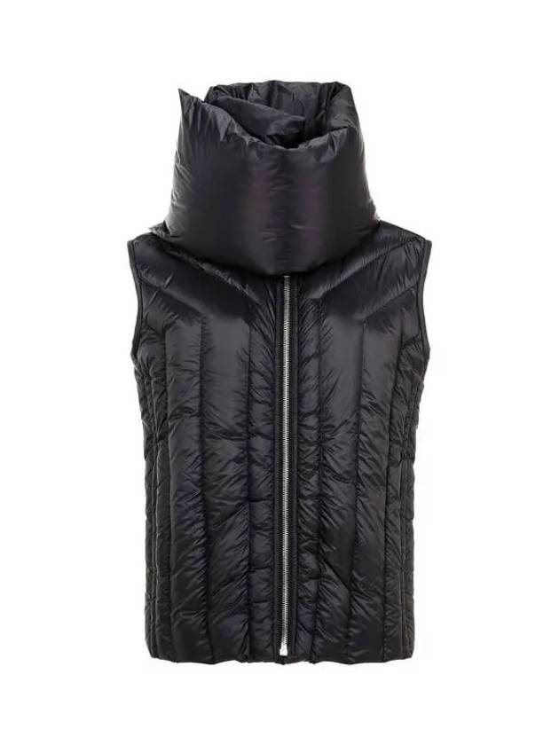 WOMEN Funnel Neck Hybrid Down Vest Black 270606 - RICK OWENS - BALAAN 1