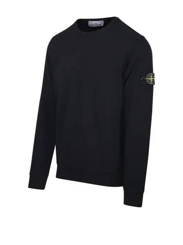 Wappen Patch Crew Neck Cotton Sweatshirt Black - STONE ISLAND - BALAAN 4