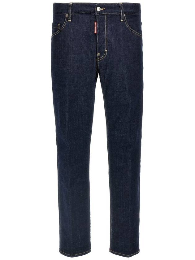 Dark Rinse Wash Skater Denim Jeans Blue - DSQUARED2 - BALAAN 2