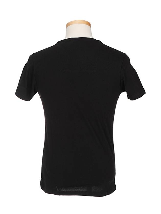 Printed Cotton Jersey Short Sleeve T-Shirt Black - PHILIPP PLEIN - BALAAN 4