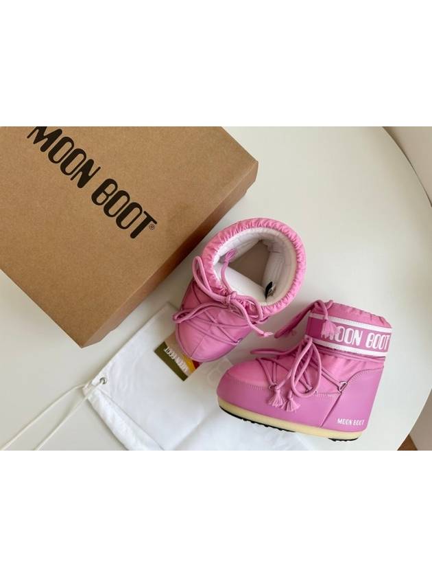 Icon Low Nylon Snow Boots Pink - MOON BOOT - BALAAN 9