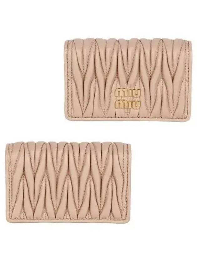 Matelasse Nappa Leather Half Wallet Powder Pink - MIU MIU - BALAAN 2