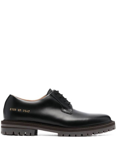 Women's Leather Lace-Up Loafers Black - COMMON PROJECTS - BALAAN 2