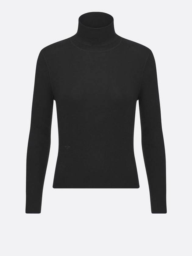 Cashmere Silk Long Sleeve Turtleneck Black - DIOR - BALAAN 2