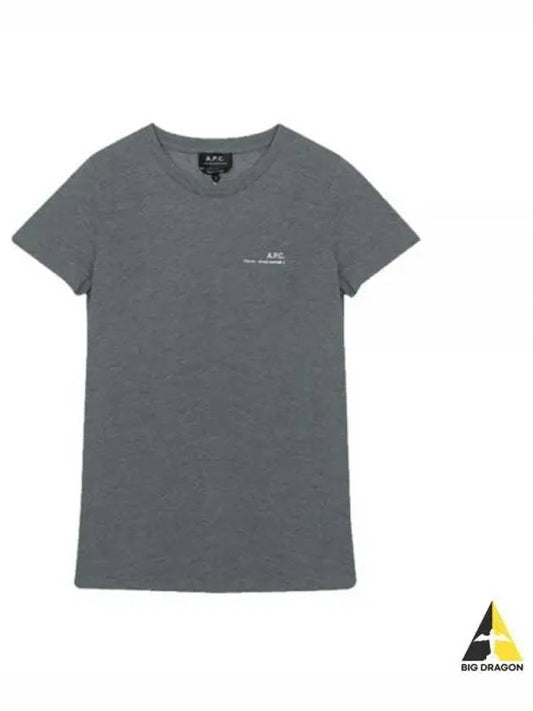 Women's Small Logo Short Sleeve T-Shirt Grey - A.P.C. - BALAAN 2