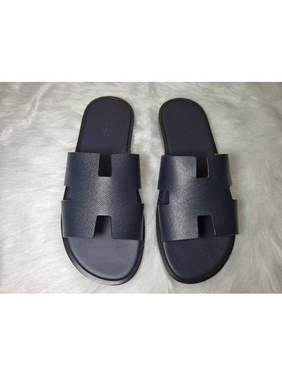 Izmir Leather Slippers Marine Brown - HERMES - BALAAN 2