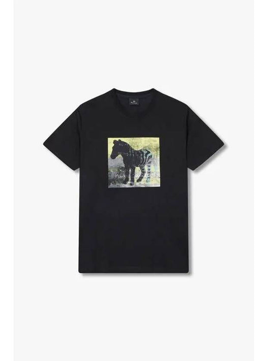 PS Multi Zebra Slim T Shirt Black - PAUL SMITH - BALAAN 1