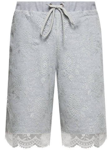 Chantilly Lace Shorts Gray - BURBERRY - BALAAN 1