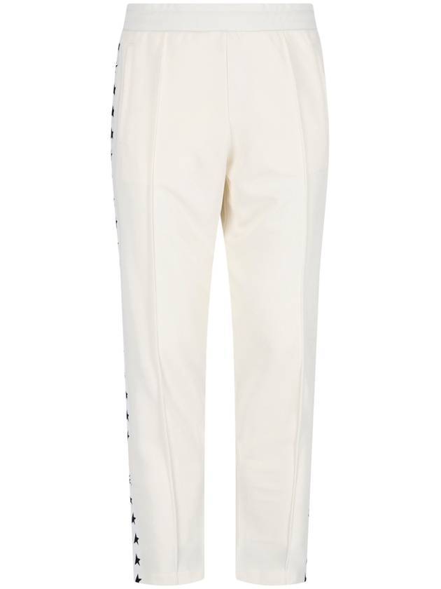 Black Star Road Track Pants White - GOLDEN GOOSE - BALAAN.