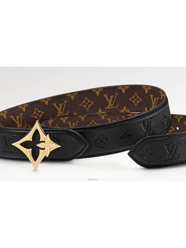 LV Flowergram 30MM Reversible Leather Belt Black Brown - LOUIS VUITTON - BALAAN 3