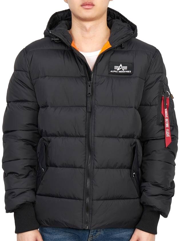 Hooded Padded Jumper Jacket Black - ALPHA INDUSTRIES - BALAAN 3