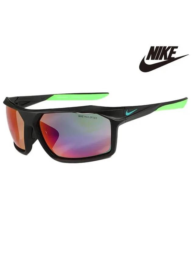 Eyewear Traverse M Mirror Lens Sunglasses Green Black - NIKE - BALAAN 1