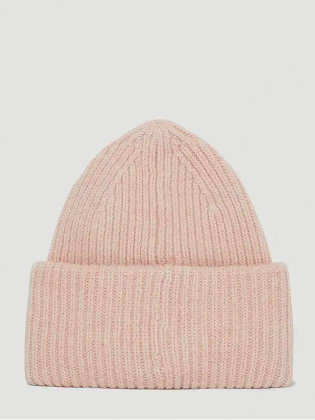 Front logo face patch round crown beanie hat - ACNE STUDIOS - BALAAN 2