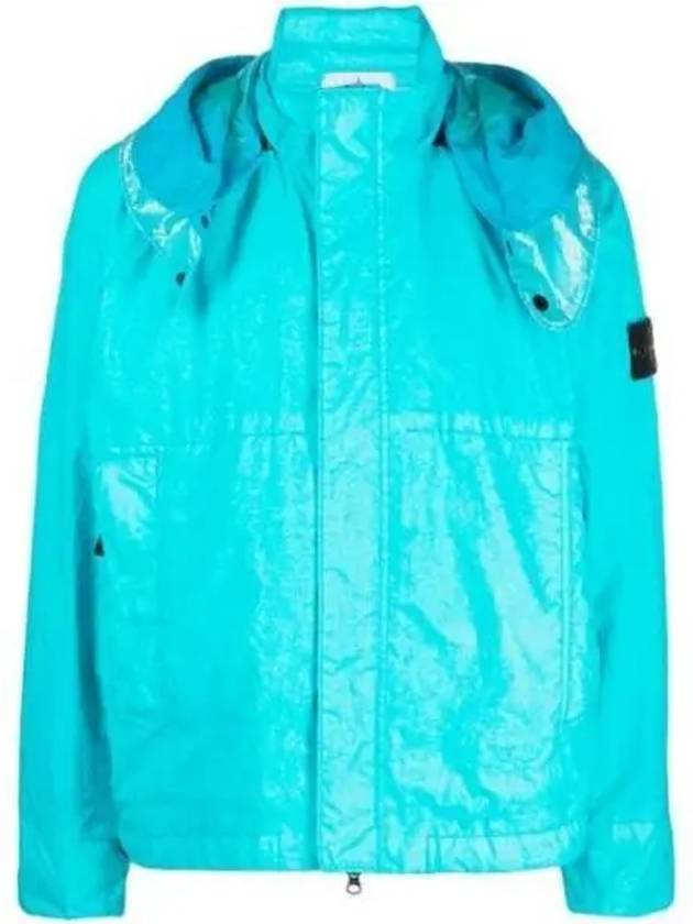 Membrana 3L TC Detachable Hooded Jacket Blue - STONE ISLAND - BALAAN 2