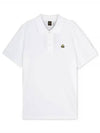 Men's Logo Patch Short Sleeve Polo Shirt White - MOOSE KNUCKLES - BALAAN 2