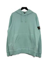 Wappen Patch Cotton Fleece Hoodie Aqua - STONE ISLAND - BALAAN 2